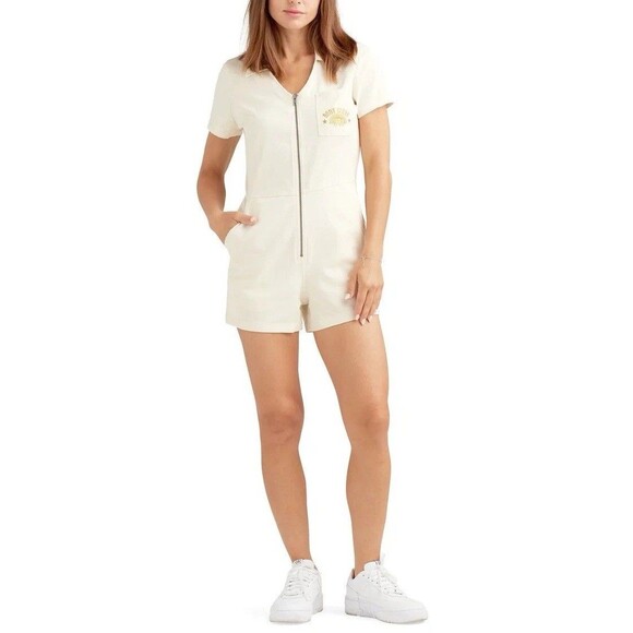Body Glove Radiant Coveralls in Cream Women Size Medium Romper Zip NWT - Picture 2 of 15